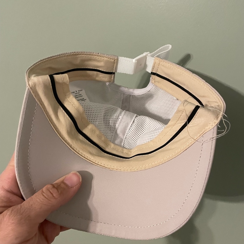 rag & bone Addison neutral tan baseball unisex recycled material hat - Picture 5 of 6